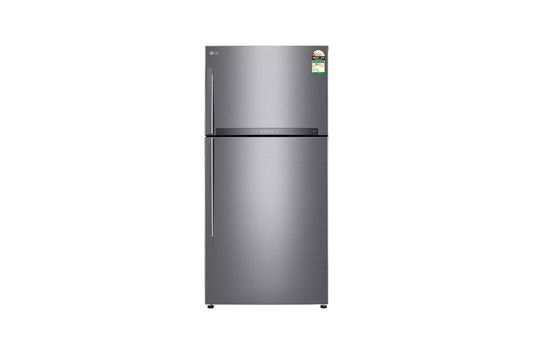 LG 592L Double Door Refrigerator with Hygiene Fresh, Door Cooling+, Shiny Steel Finish, 1-Star — GR-H812HLHM — product view