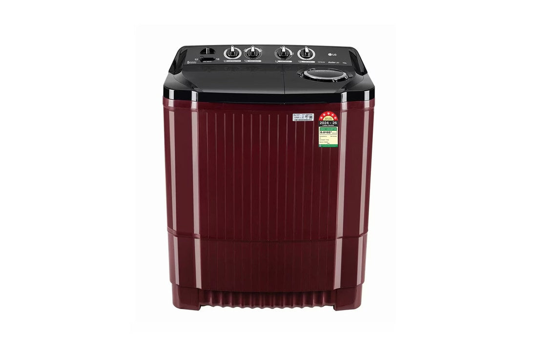 LG 11.5Kg Semi Automatic Washing Machine, Roller Jet Pulsator + Soak, Full Burgundy, 5 Star — P115ASDAZ — product view
