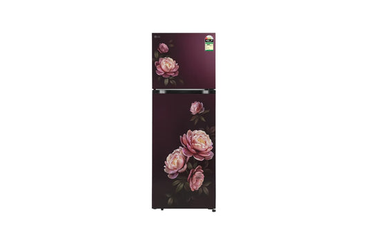 LG 251L Double Door Refrigerator with Smart Mode, Turbo Fresh Zone, Wine Glory, 1 Star — GLT2516WWWG — product view
