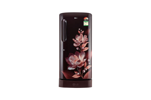 LG 210 L Single Door Refrigerator, Base Stand Drawer, Anti-Bacterial Gasket, Scarlet Marvel, 3 Star — GL-D231ASMD — product view