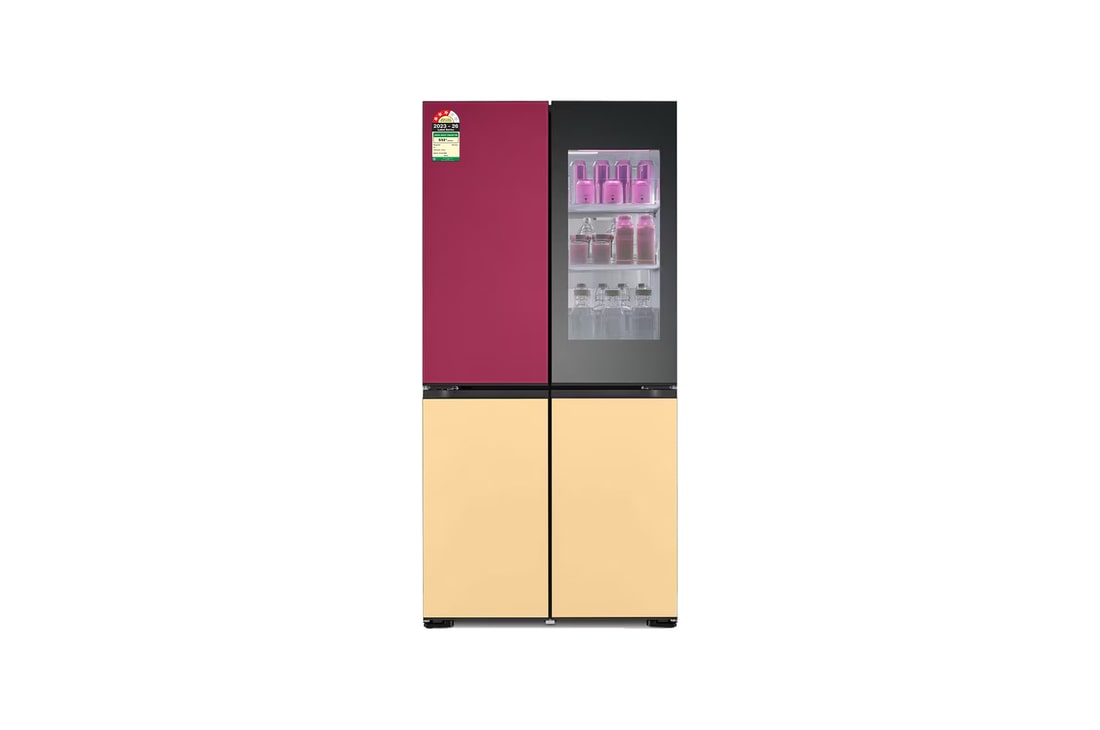 LG 617L, French Door, MoodUP® Refrigerators, Objet Collection, 3 Star — GR-A24FDMMB — product view