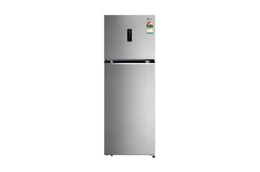 LG 343L Double Door Refrigerator, Wi-Fi Convertible, Door Cooling™, Shiny Steel, 3 Star — GL-T382TPZX — product view