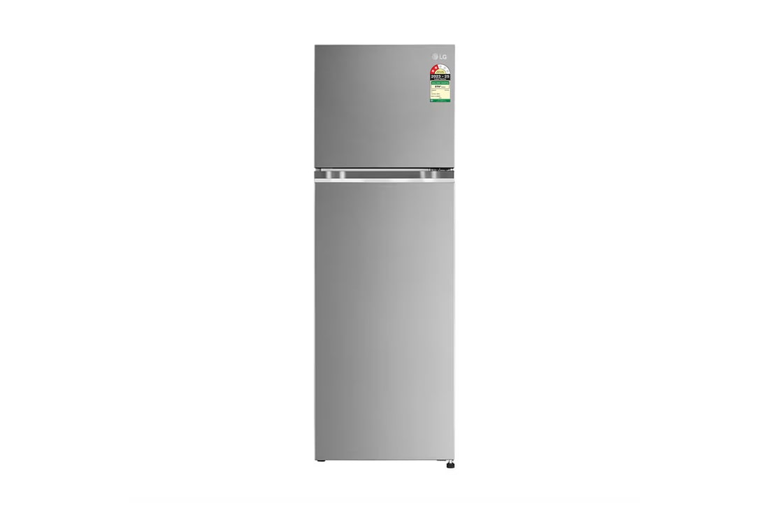 LG 264L, Double Door Refrigerator, Convertible, Smart Diagnosis™, Shiny Steel Finish, 2 Star — GL-S302SPZY — product view