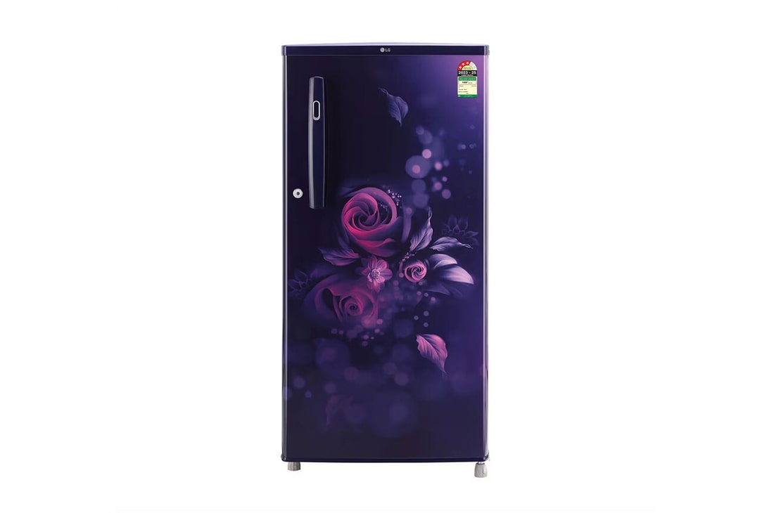 LG 185L Single Door Refrigerator, Anti-Bacterial Gasket, Blue Euphoria, 3 Star — GL-B199OBED — product view