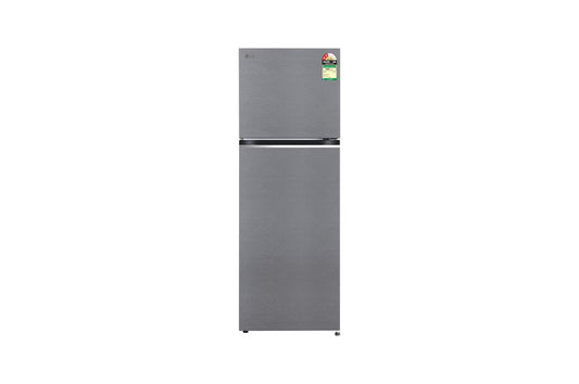 LG 343 L Double Door Refrigerator, Convertible, Smart Diagnosis™, Multi Air Flow, Urban Steel, 2 Star — GLT3426SNDS — product view