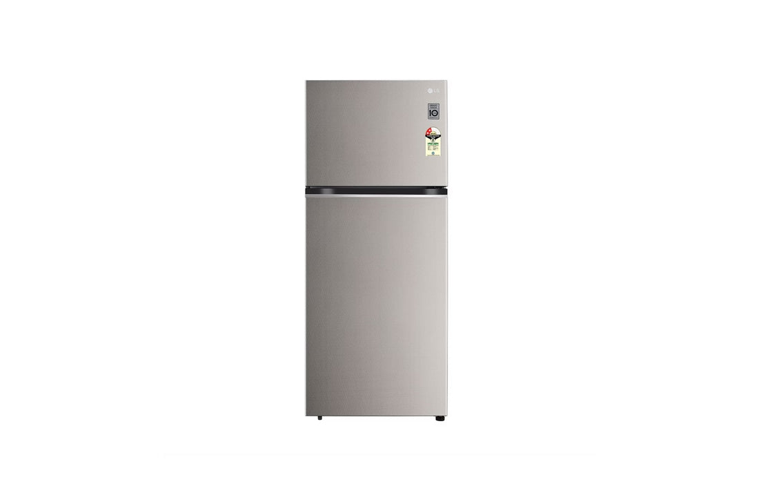 LG 398L Double Door Refrigerator, Convertible, Smart Diagnosis™, Urban Steel Finish, 2 Star — GL-S422SUSY — product view