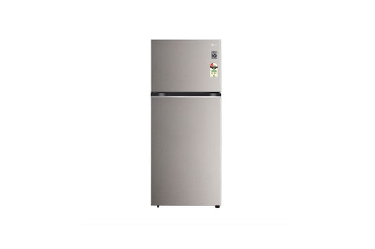 LG 398L Double Door Refrigerator, Convertible, Smart Diagnosis™, Urban Steel Finish, 2 Star — GL-S422SUSY — product view