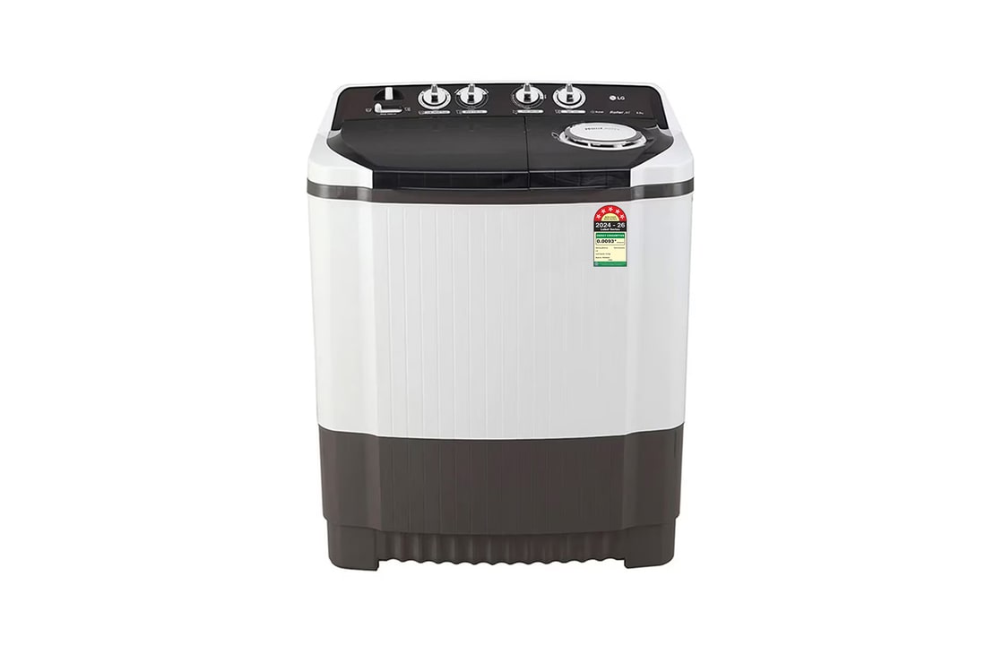 LG 8Kg Semi Automatic Washing Machine, Roller Jet Pulsator + Soak, Rat Away, Dark Grey, 5 Star — P8030SGAZ — product view