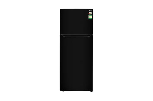 LG 446L Double Door Refrigerator, Convertible, Smart Diagnosis™, DoorCooling+™, Ebony Sheen Finish, 1 Star — GL-T502CESR — product view