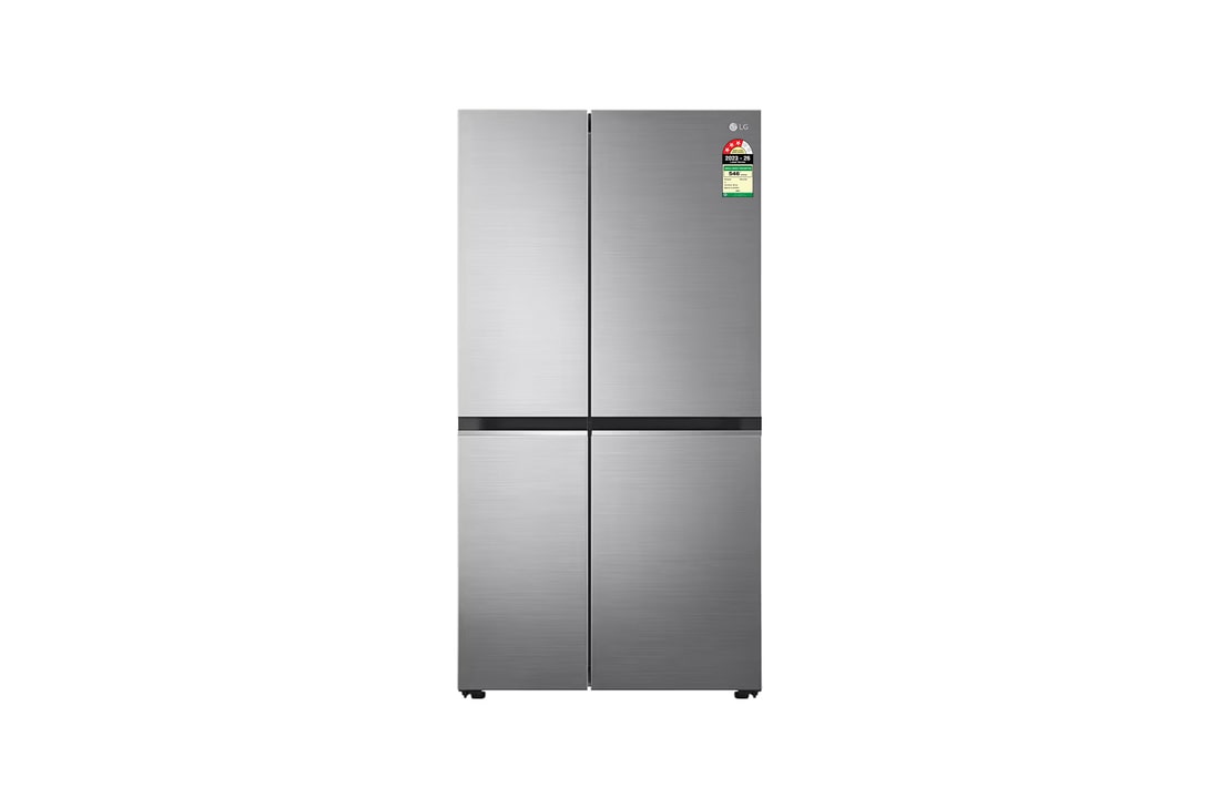 LG 650L Side-By-Side Refrigerator, Wi-Fi Convertible, Door Cooling+™, Shiny Steel, 3 Star — GL-B257EPZ3 — product view