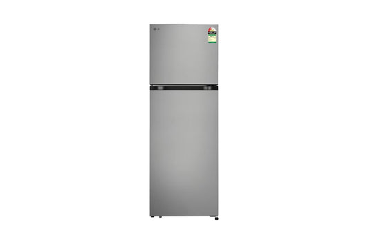 LG 251L Double Door Refrigerator, Smart Inverter Compressor, Smart Mode, Shiny Steel, 2 Star — GLT2526XWPZ — product view