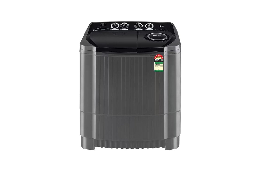 LG 9.5Kg Semi Automatic Washing Machine, , Roller Jet Pulsator + Soak, Rat Away, Middle Black, 5 Star — P9555SKAZ — product view