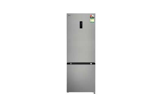 LG 340L Bottom Freezer Refrigerator, Wi-Fi Convertible, Door Cooling+, Shiny Steel, 2 Star — GLB3426BDPZ — product view