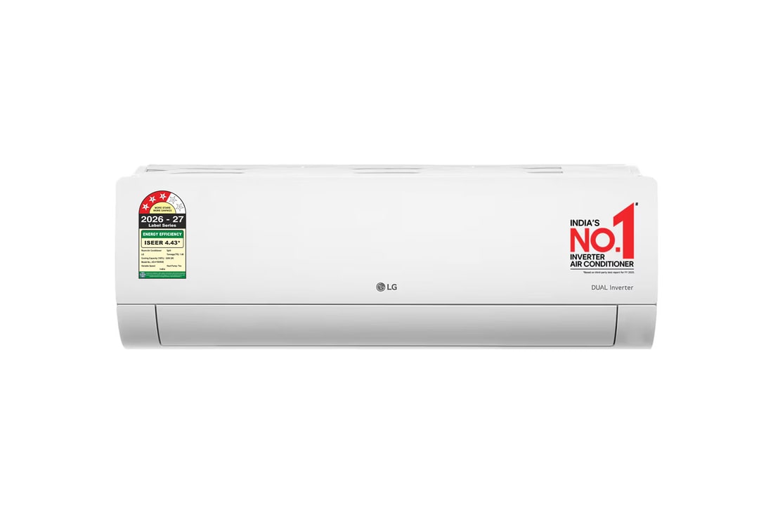 LG 3 Star 5.2 kW (~1.5) Split AC, Hot and Cold, AI Dual inverter Compressor, Super Convertible 5-in-1 Cooling, 2026 Model — AS-H19VNXE — product view