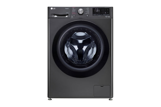 LG 9 kg (Wash) / 5 kg (Dry) Washer Dryer with AI Direct Drive™, Steam Wash, Middle Black — FHD0905SWM — product view