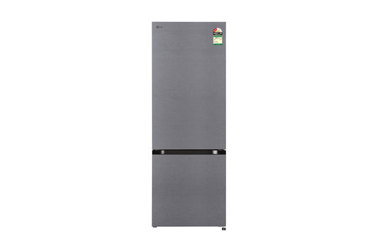 LG 340L Bottom Freezer Refrigerator, Wi-Fi Convertible, Door Cooling+™, Dazzle Steel , 2 Star — GL-B382CDSY — product view