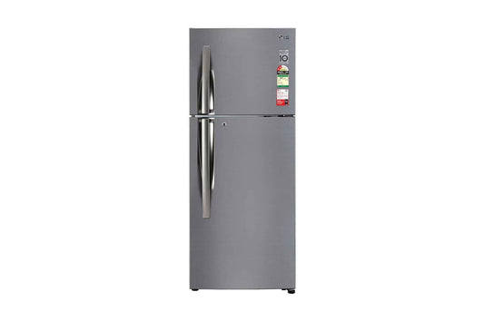 LG 242L Double Door Refrigerator, Door Cooling+™, Multi Air Flow, Shiny Steel, 2 Star — GL-I292RPZY — product view