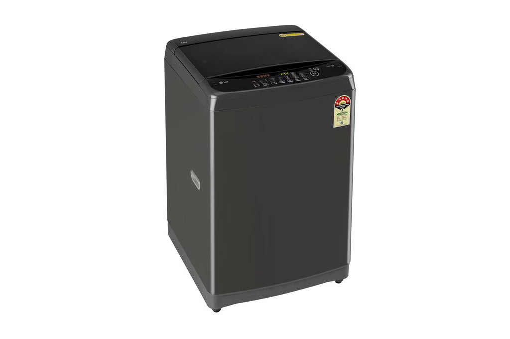 LG T80SPMB1Z 8 Kg Top Load Washing Machine | Smart Inverter Motor, TurboDrum, Auto Pre Wash, Soft Closing Door – Middle Black