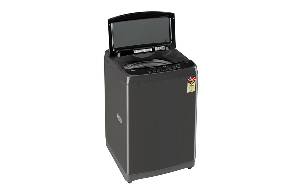 LG T80SPMB1Z 8 Kg Top Load Washing Machine | Smart Inverter Motor, TurboDrum, Auto Pre Wash, Soft Closing Door – Middle Black