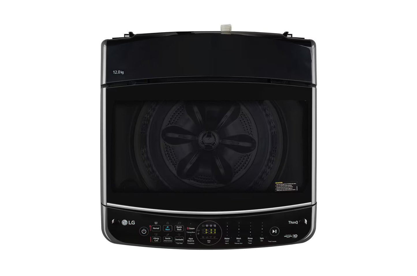LG THD12SWM 12 Kg 5 Star Top Load Washing Machine – AI Direct Drive, TurboWash, Inverter Motor, Wi-Fi Enabled, Middle Black