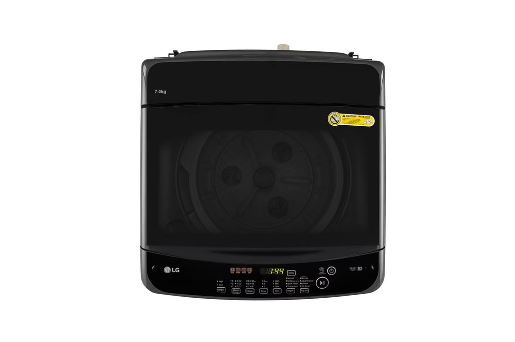 LG T80SPMB1Z 8 Kg Top Load Washing Machine | Smart Inverter Motor, TurboDrum, Auto Pre Wash, Soft Closing Door – Middle Black
