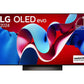 LG OLED48C46LA 48 Inch (121 cm) OLED evo C4 4K Smart TV with α9 AI Processor Gen7, Dolby Vision, Dolby Atmos & 144Hz Refresh Rate