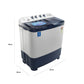 Voltas Beko WTT70DBLT 7 kg Semi-Automatic Top Loading Washing Machine Appliance, Double Waterfall (Sky Blue)