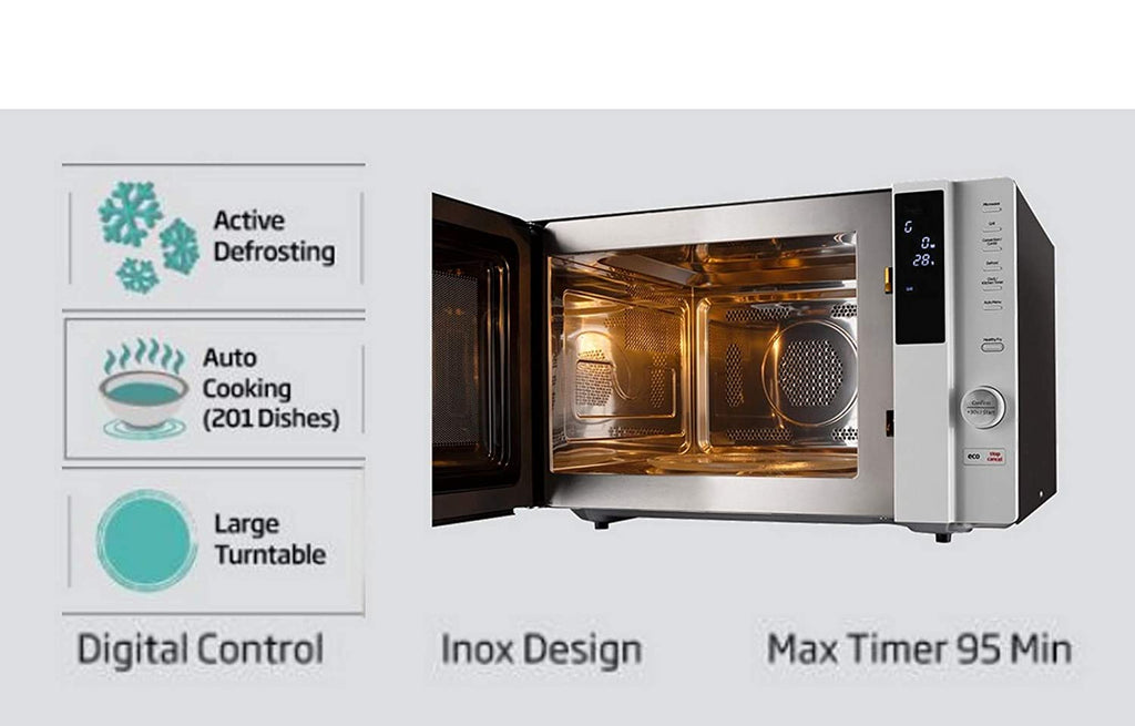 Voltas Beko MC28BD 28L Convection Microwave Oven (Black, Auto Cook, Active Defrost, 5 Power Levels, Digital Display)
