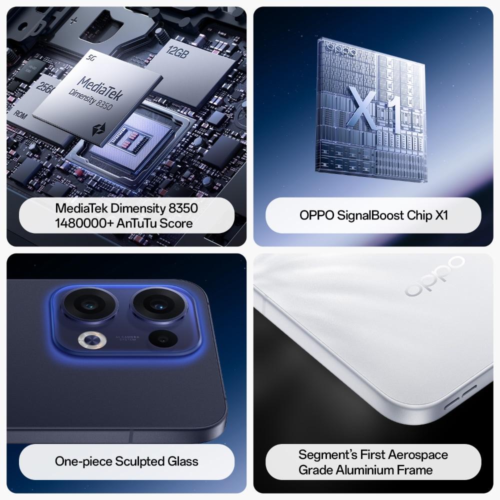 Oppo Reno 13 5G 512 GB, 12 GB RAM, Sky Blue, Mobile Phone