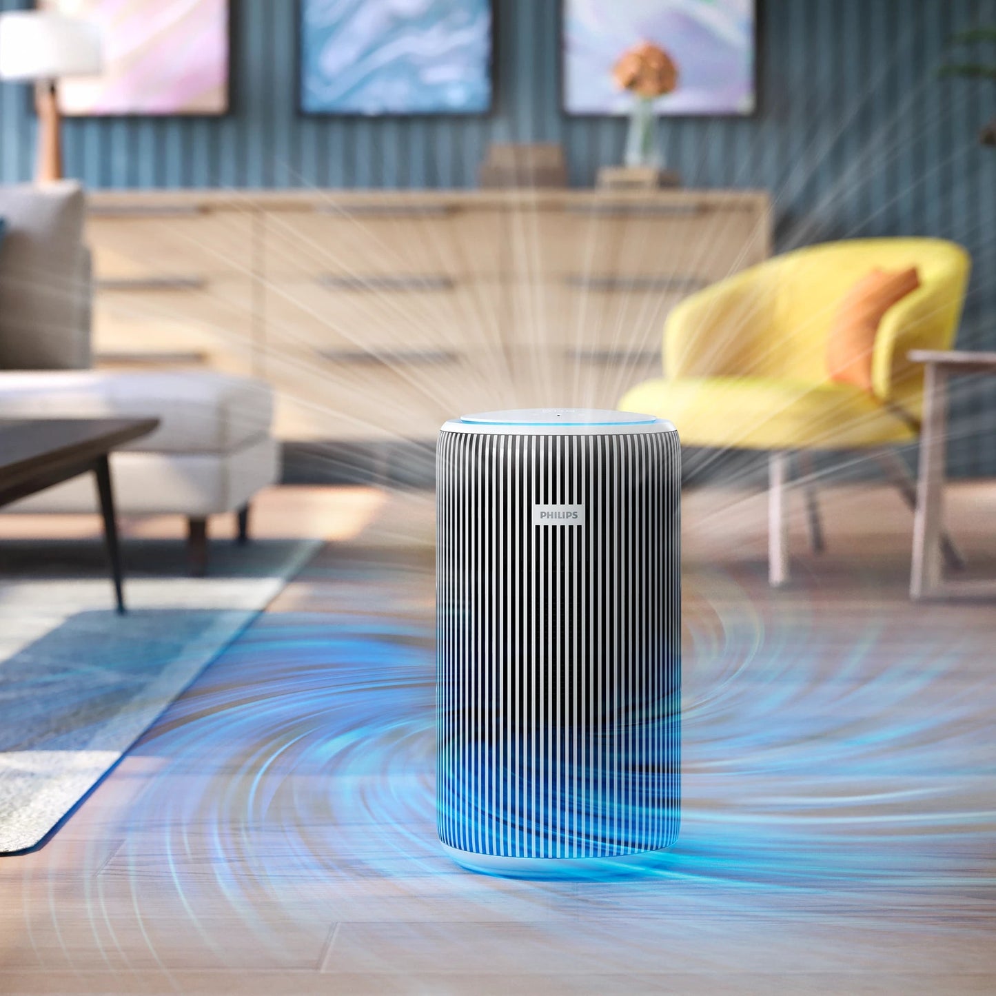 Philips AC3220/60 Smart Air Purifier for Large Rooms up to 135 m² with HEPA Filter, 520 CADR, WiFi App Control & Silent Operation