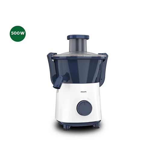 Philips HL7566/00 500W Daily Collection Juicer with 58mm Feeding Tube, Cutter Sieve & Dual Locking System – Deep Azure