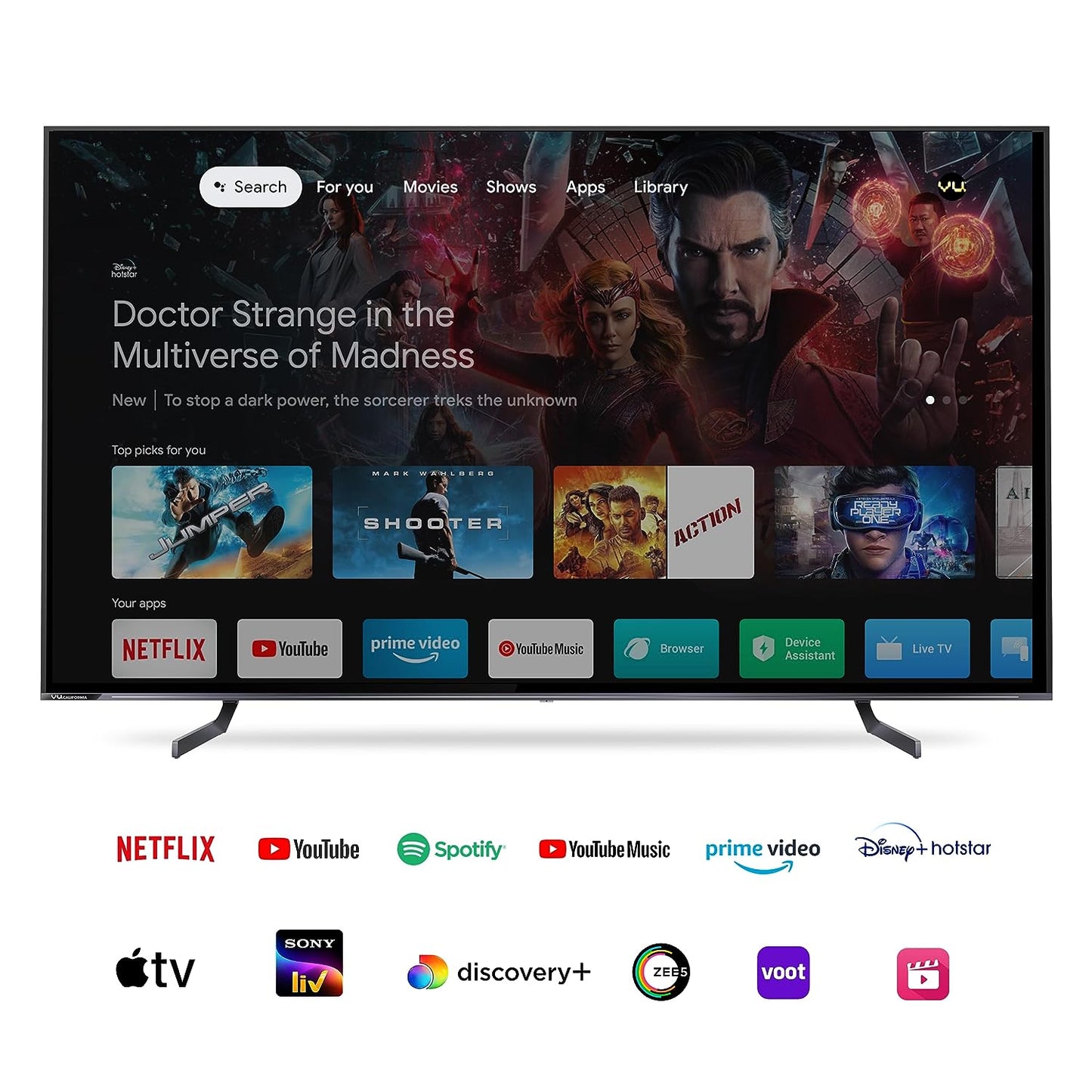 Vu 98QV 98-Inch Masterpiece 4K Ultra HD Smart QLED TV – Dolby Vision IQ, 204W Sound, Google TV OS, 3-Year Warranty – Suraj Electronics
