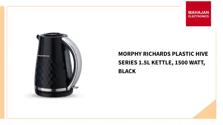 Morphy Richards Plastic Hive Series 1.5L Kettle, 1500 Watt, Black
