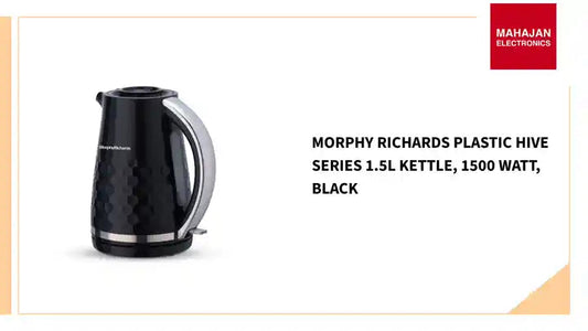 Morphy Richards Plastic Hive Series 1.5L Kettle, 1500 Watt, Black