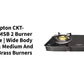 Crompton CKT-FPR652-MSB 2 Burner Gas Stove FlamePro | Wide Body Design | 1 Medium and 1 Small Brass Burners