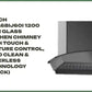 Bosch DWA68IJ60I 1200 m³/h Glass Kitchen Chimney with Touch & Gesture Control, Auto Clean & Filterless Technology (Black)