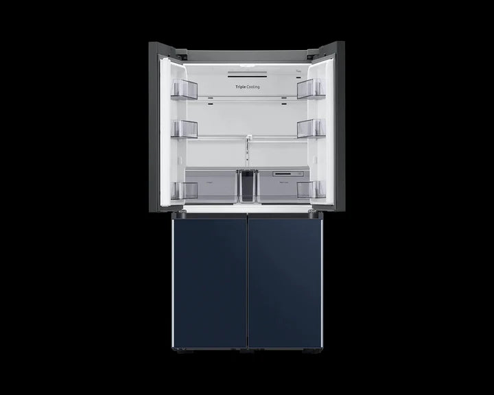 Samsung 670 ltrs Side By Side Refrigerator (RF63A91C377, GLAM WHITE NAVY)