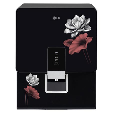 LG 8L RO+UV+Mineral Booster Water Purifier with Steel Tank, Black — WW156RTTB — product view