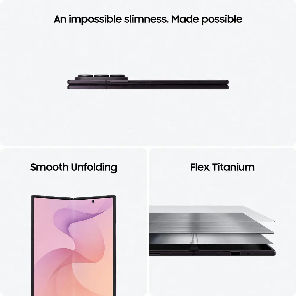 Samsung Galaxy Z Fold 8 Ultra 5G 256 GB, 12 GB RAM with Galaxy AI, Now Nudge, Photo Assist, Customised Processor, Violet Shadow, Mobile Phone