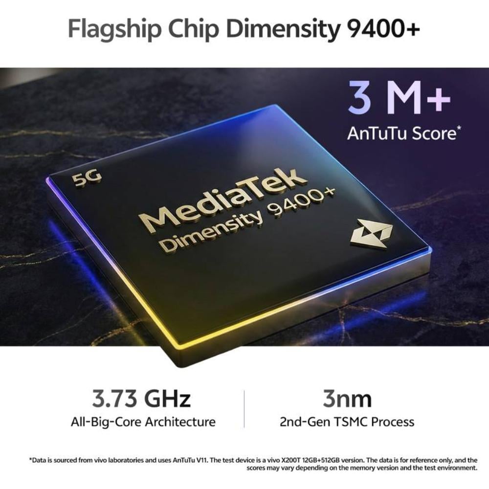 Vivo X200T 5G 512 GB, 12 GB RAM, Stellar Black, Mobile Phone