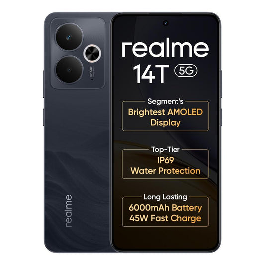 Realme 14T 5G 8 GB RAM, 256GB, Black, Mobile Phone