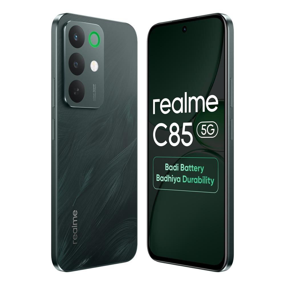 Realme C85 5G 128 GB, 4 GB RAM, Peacock Green, Mobile Phone